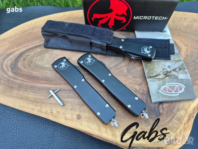 Автоматичен нож MICROTECH Ultratech НОВ модел с текстилен калъф, снимка 9 - Ножове - 55624961