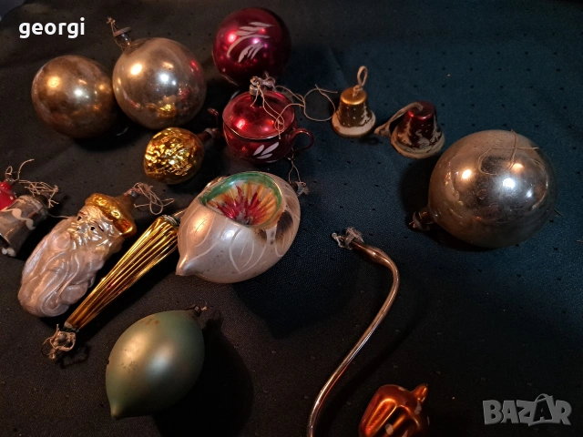 стари стъклени коледни играчки 35/1, снимка 6 - Антикварни и старинни предмети - 54258009