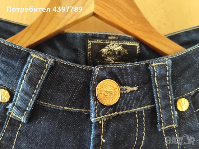 Луксозни дамски дънки Gianni Versace Couture – Размер 28, снимка 2 - Дънки - 55333529
