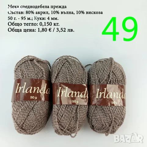 Евтини прежди в малки количества - нови и остатъци , снимка 9 - Други - 52042430
