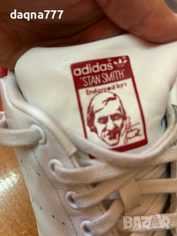 Маратонки ADIDAS STAN SMITH Running White/ Running White/ Red 42 номер, снимка 5 - Маратонки - 54685939