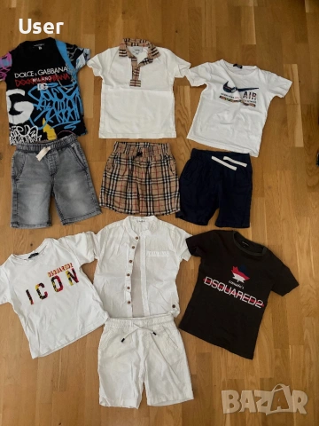 Детски комплекти блузи шорти Burberry Nike Dsquared 