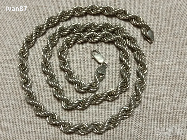 Сребърен синджир (5), снимка 3 - Колиета, медальони, синджири - 55328211
