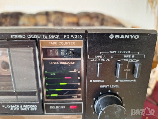 SANYO RD-W340 DOUBLE STEREO CASSETTE DECK.MADE IN JAPAN., снимка 4 - Декове - 54801565