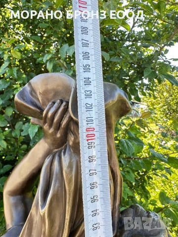 Огромна Бронзова Статуя "Жена с деца" 105 см, 44 кг – Скулптура Fisher, Уникат, снимка 8 - Антикварни и старинни предмети - 54553613