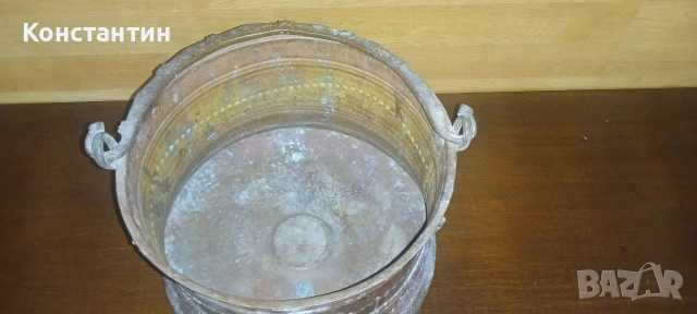 Стар меден котел, снимка 3 - Антикварни и старинни предмети - 55187680