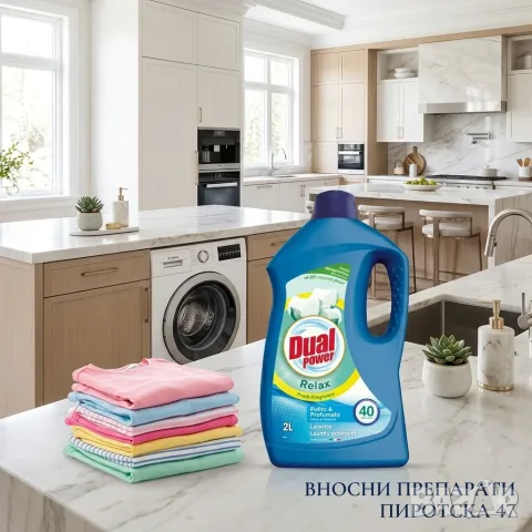 Италиански течен перилен препарат Dual Power Relax Fresh Fragrance – 2 литра / 40 пранета