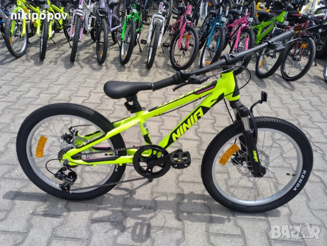 BG Алуминиев велосипед 20" NINJA жълт, снимка 2 - Велосипеди - 54334661