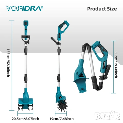 Акумулаторен култиватор/скарификатор YOFIDRA 1200 W, снимка 8 - Градинска техника - 53707842