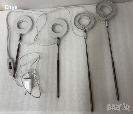 Комплект от 4 Регулируеми кръгли LED-лампи за фито-растеж с USB-захранване