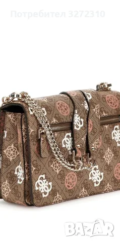 Дамска чанта Guess Eliette HWPS93 15210 бежова, снимка 6 - Чанти - 55381792