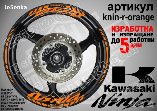 Kawasaki Ninja кантове и надписи за джанти, снимка 6 - Аксесоари и консумативи - 39898067
