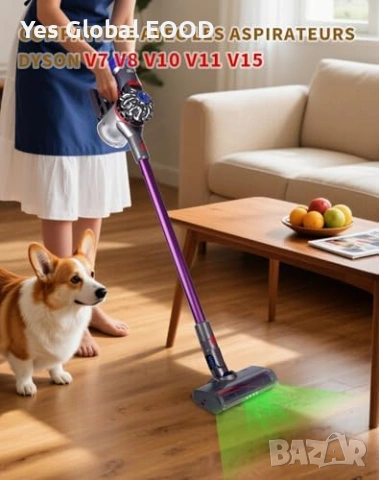 Dyson LED четка за прахосмукачка V7-V15, снимка 2 - Друга електроника - 54696631