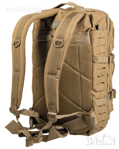 Тактическа раница MIL-TEC US Coyote Laser Cut Assault голяма, снимка 2 - Екипировка - 54560425