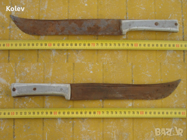 Голям стар кован нож с ковашки печат