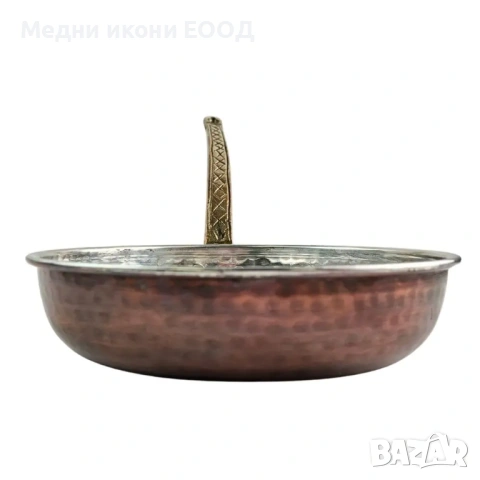 ТИГАН ОТ КОВАНА МЕД МАЛЪК, снимка 3 - Съдове за готвене - 54631684