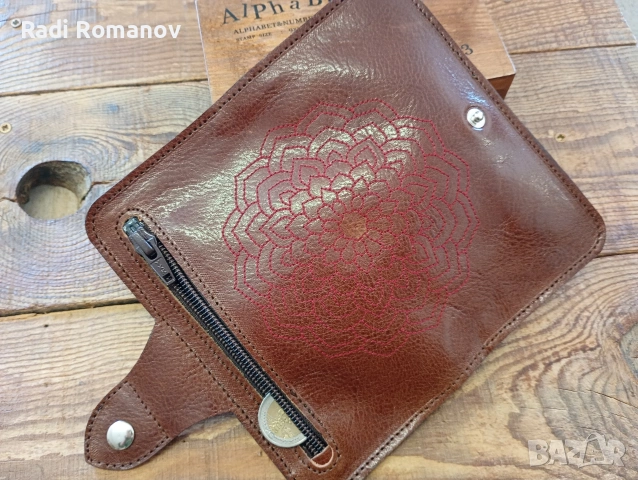 Ръчно изработен дамски кожен портфейл , снимка 4 - Портфейли, портмонета - 54228694