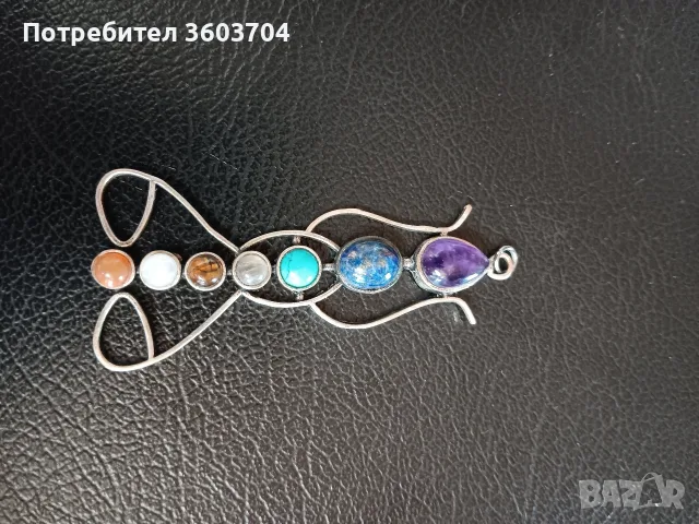 Чакра медальон винтидж, снимка 4 - Колиета, медальони, синджири - 55569473
