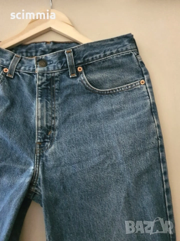 Мъжки дънки W33 L34 (размер M) Levi’s 630 Vintage оранжев етикет с прав крачол сини, снимка 4 - Дънки - 54661944