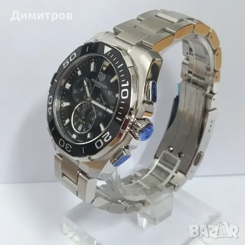 НОВ Tag Hauer Aquaracer, 300м, кутия+документи, Chrono, снимка 4 - Мъжки - 55681624
