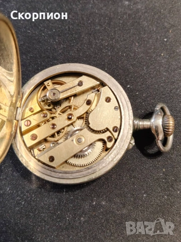 Швейцарски джобен часовник - Argentan -  Цилиндър - РЯДЪК, снимка 5 - Джобни - 47006822