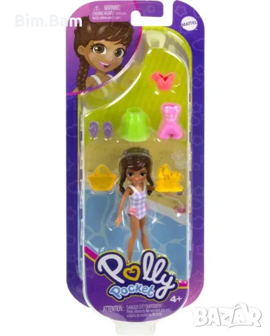 Мини кукла с дрехи за преобличане Polly Pocket с аксесоари / Mattel