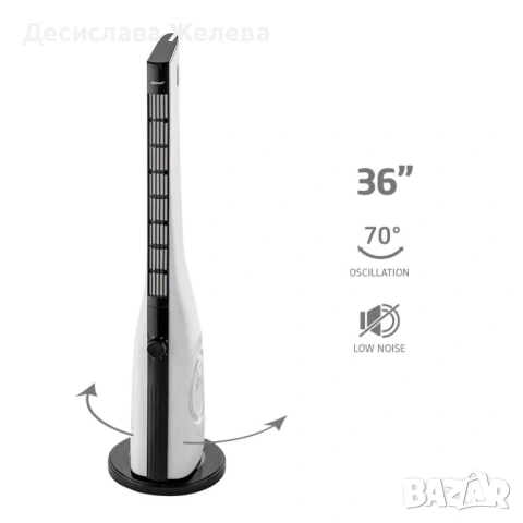 Вентилатор кула 36", 50W, слим