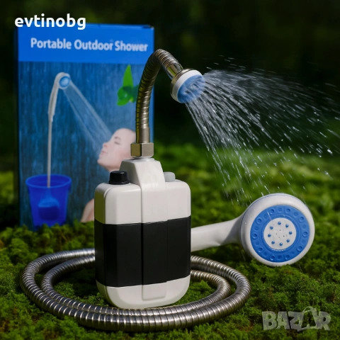 Преносим душ за къмпинг, компактен, USB зареждане, батерия 2200 mAh
