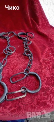 2бр железни букай,пранги за кон, снимка 2 - Антикварни и старинни предмети - 54600476