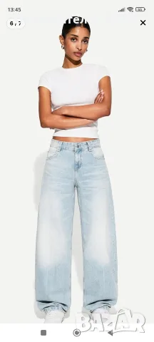 Дамски дънки тип балон BERSHKA, снимка 3 - Дънки - 52216421