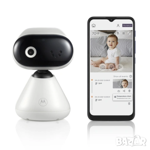Бебешка камера Motorola Nursery PIP1000C HD WiFi Baby Monitor - НОВА