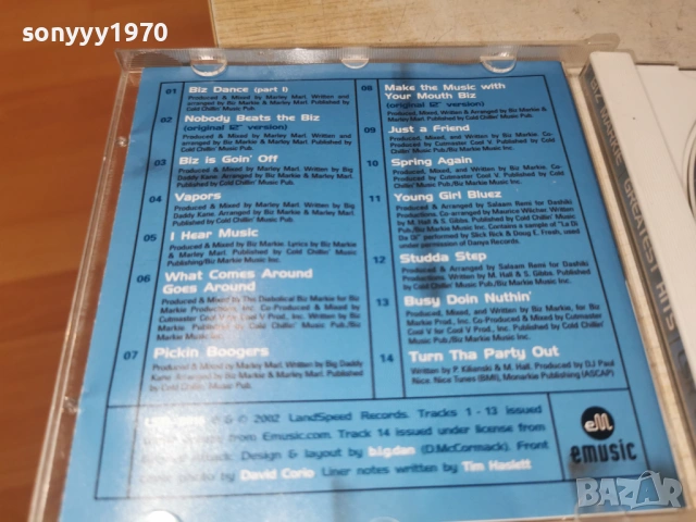 BIZ MARKIE CD-ВНОС GERMANY 0406261017H2E6R, снимка 6 - CD дискове - 54774286