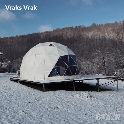 Купол палатка глемпинг , снимка 4 - Палатки - 55688208