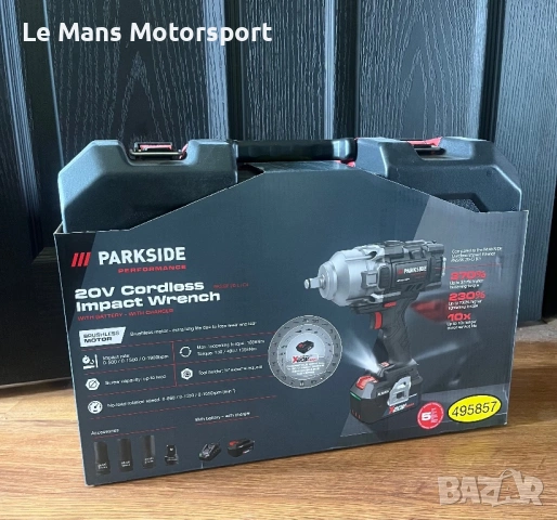 Ударен гайкаверт Parkside performance 1898NM + батерия 4AH и зарядно 