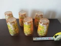 Стъклени цветни чаши от соца,за вода  безалкохолно. , снимка 3