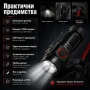Мощен мини фенер LED акумулаторен 1500 лумена ръчен за лов риболов къмпинг палатка туризъм USB, снимка 3