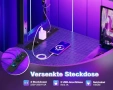 L бюро Coleshome LED 110x80 с контакти черно, снимка 6