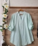 Лятна туника тип риза мента памучна материя , снимка 3