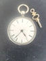 Швейцарски СРЕБЪРЕН джобен часовник 1900г. с ключе - 10 РУБИНА - ПРОМОЦИЯ, снимка 1
