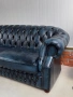 Chesterfield/Честърфилд Луксозен кожен диван –тъмносин, снимка 8