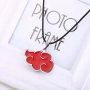 Метално колие Naruto Akatsuki Red Cloud 3.5 см – Аниме аксесоар, косплей, подарък за фенове 10154, снимка 6