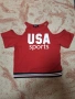 Червена блуза New Look 915 с голи рамене "USA sports" – Размер 164-170 см (XS/S), снимка 1