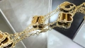 Van Cleef & Arpels VCA 10 Motifs Gold Tiger Eye Vintage Alhambra Дамско Колие, снимка 7