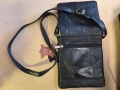 Чисто нова мъжка чанта от естествена кожа (100% Leather) – черна, с много отделения , снимка 4