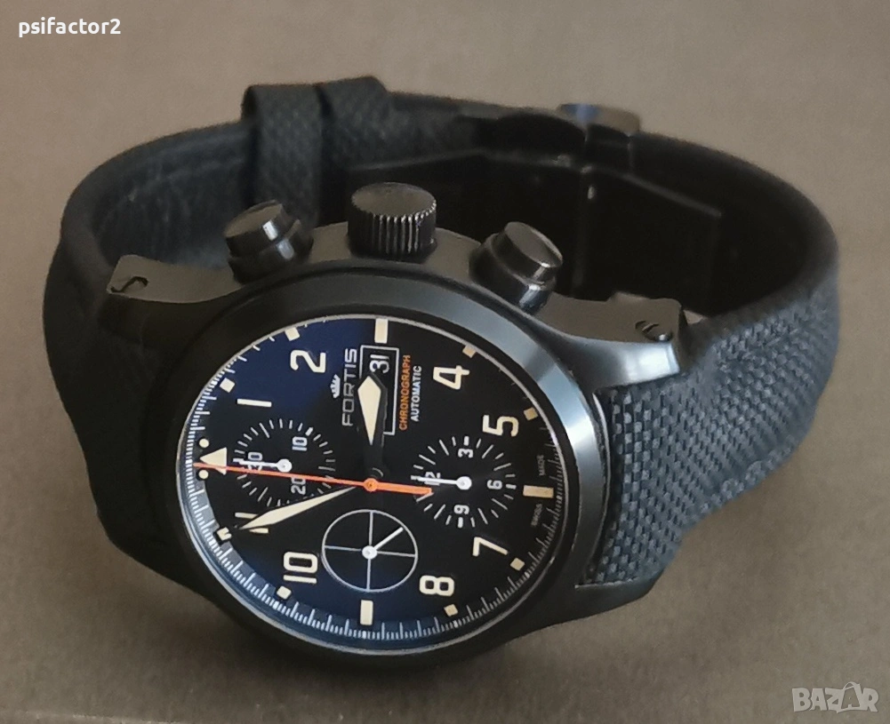 Мъжки часовник FORTIS Aviatis Aeromaster Stealth - 656.18.18 LP , снимка 1