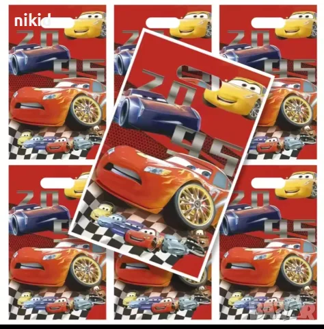 10 бр торбички Макуин Маккуин колите коли McQueen cars за сладки подарък рожден ден парти, снимка 3 - Други - 29456927