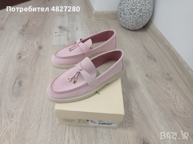 Чисто нови розови мокасини, снимка 2 - Дамски ежедневни обувки - 54547904
