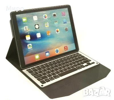 Безжична Bluetooth клавиатура и слим гръб за Apple iPad Pro 12,9" черна