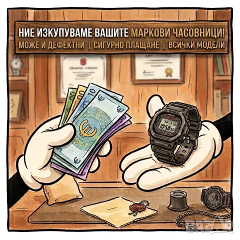 ИЗКУПУВАМЕ CASIO G-SHOCK и всякакви други маркови японски часовници може и дефектни 