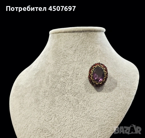 Рядък Викториански Медальон (Брошка-Висулка) с Скрита Ръчно Рисувана Миниатюра., снимка 3 - Колиета, медальони, синджири - 54884483